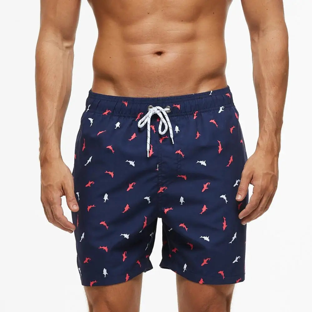 Quick-drying swimwear men beach shorts men's swimming trunks suit bath man holiday shorts quarter-print swimming trunk swimsuit