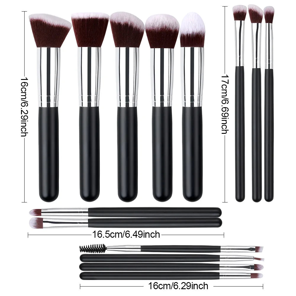 Professional Makeup Brushes Set 14-16Pcs Set Premium Syntheti Foundation Blending Face Powder Blush Eye Shadows Makeup Brush Kit