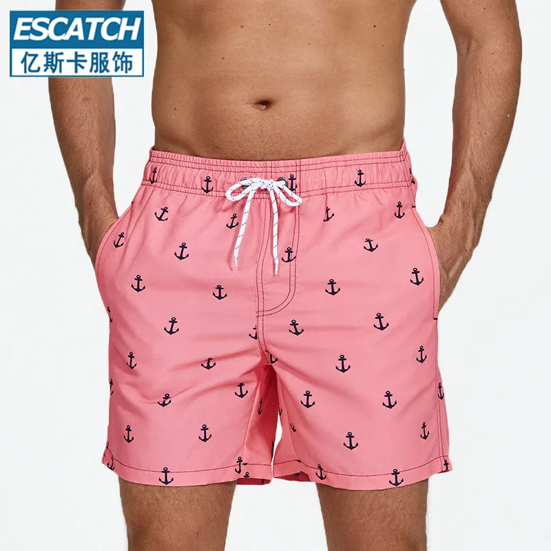 Quick-drying swimwear men beach shorts men's swimming trunks suit bath man holiday shorts quarter-print swimming trunk swimsuit