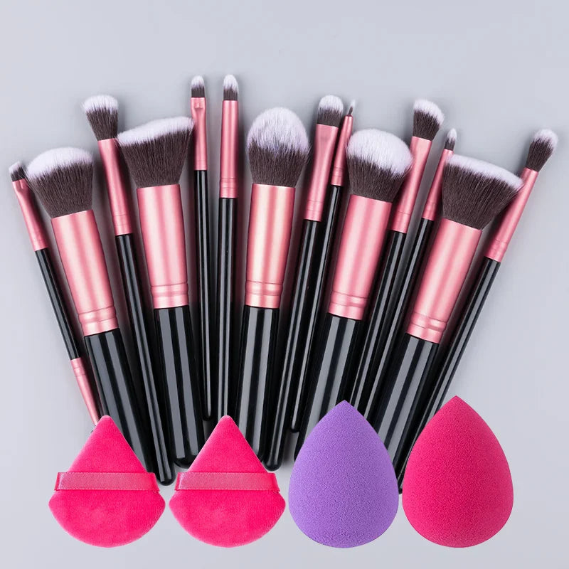 Professional Makeup Brushes Set 14-16Pcs Set Premium Syntheti Foundation Blending Face Powder Blush Eye Shadows Makeup Brush Kit