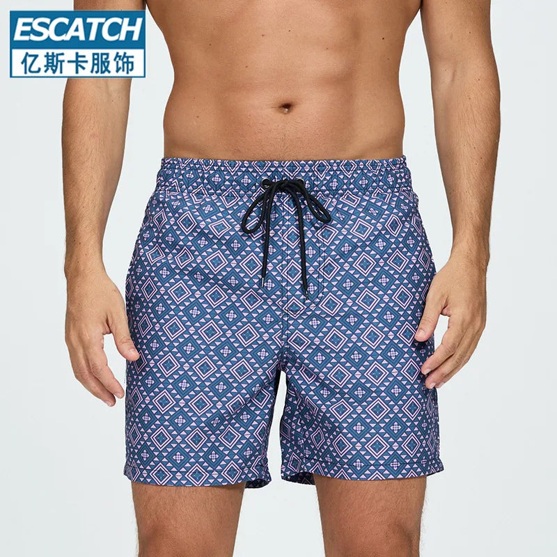 Quick-drying swimwear men beach shorts men's swimming trunks suit bath man holiday shorts quarter-print swimming trunk swimsuit