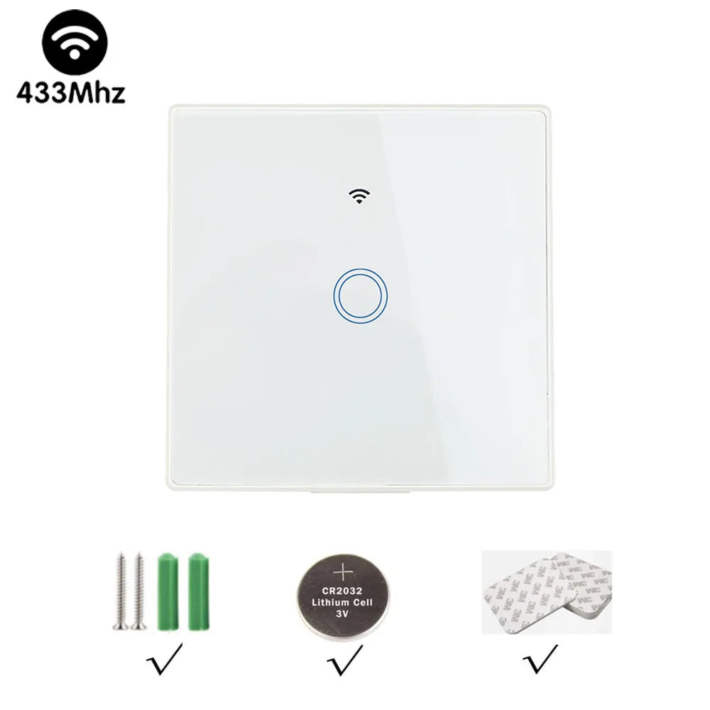 TEDELIGO Smart Light Switch Without Neutral 220V 130W Breaker Wireless Touch Button Wall Switch Mini Relay 2-Way On/Off Module