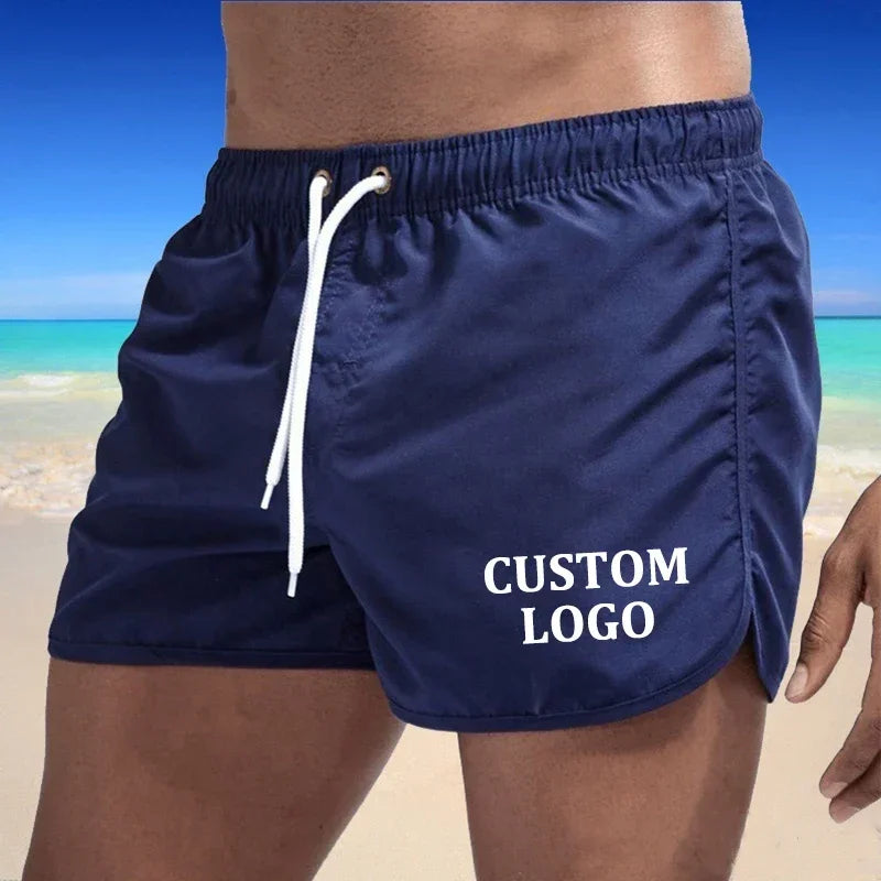 Customized Logo Men's Beach Swimsuit, Boxer, Beach Shorts, Surfing Swimsuit, Mayo, Sungas