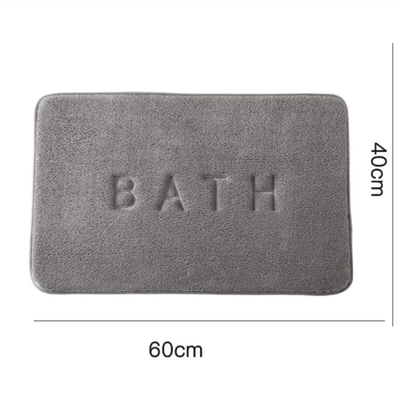 Anti Slip Mat Faux Cashmere Memory Foam Carpet Coral Fleece Super Absorbent Floor Mat Kitchen Living Room Bathroom