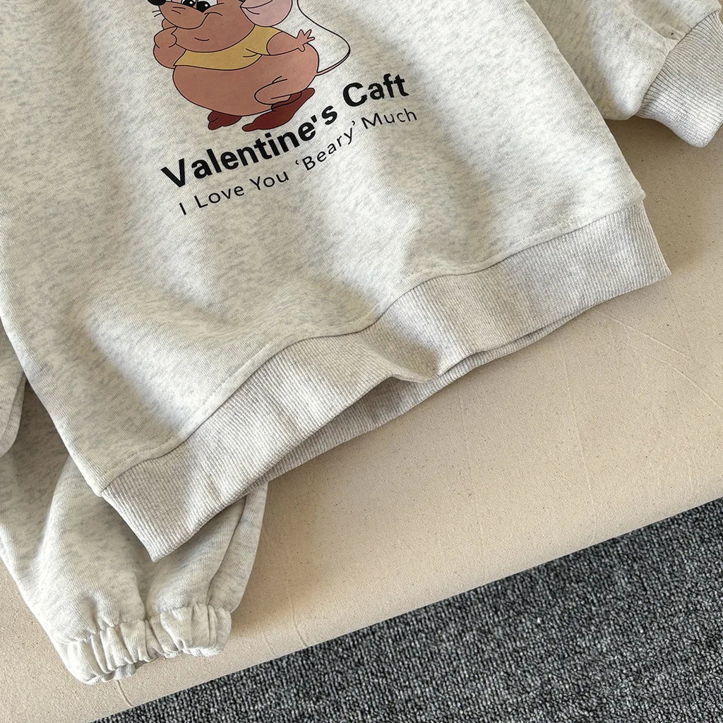 Spring 1-10T Kid Boy 2PCS Tracksuit Baby Boy Cotton Round Collar Cartoon Long Sleeves Suit Baby Boy Sweatshirt+pant 2PCS Clothes