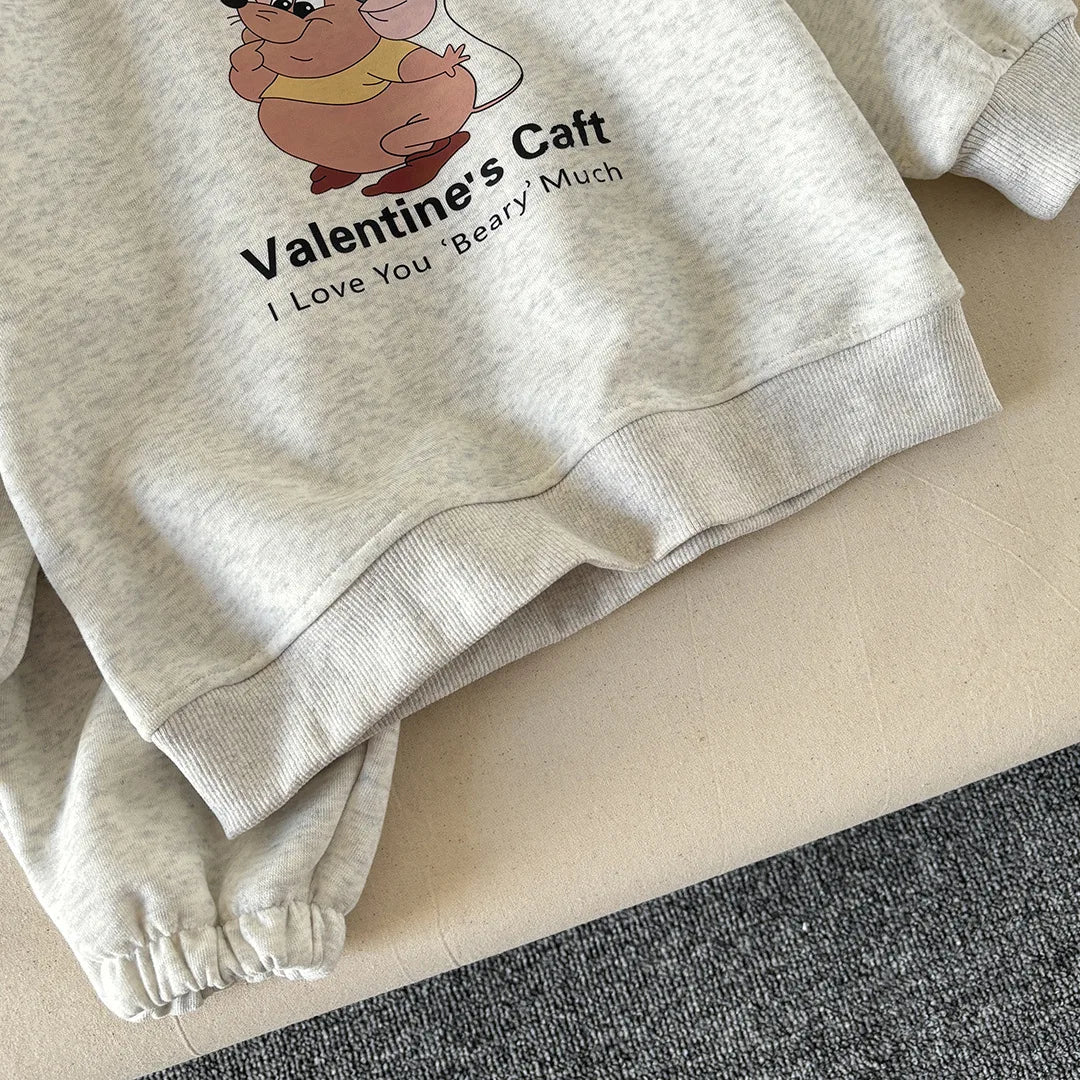Spring 1-10T Kid Boy 2PCS Tracksuit Baby Boy Cotton Round Collar Cartoon Long Sleeves Suit Baby Boy Sweatshirt+pant 2PCS Clothes