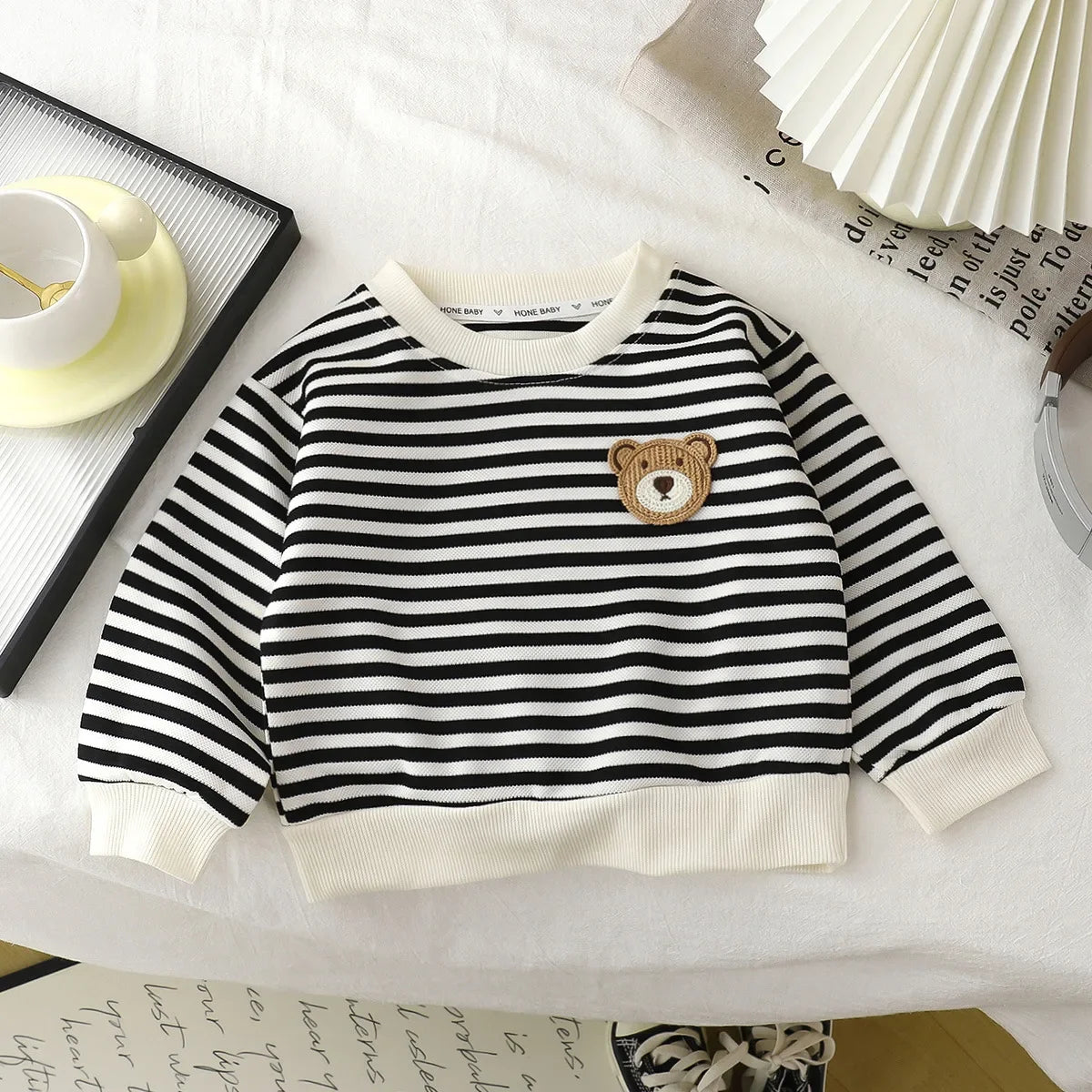 T-shirt Elastic Sweater Long Sleeve Pullover Tops Baby Children Clothing Children's Sweatshirt Kids Clothes Boys Girls