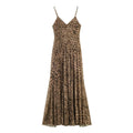 Ladies Sexy Summer Dress Women Vintage Leopard Print Sling Dress Party Suspender Sleeveless Backless Slimming Maxi Dress Female
