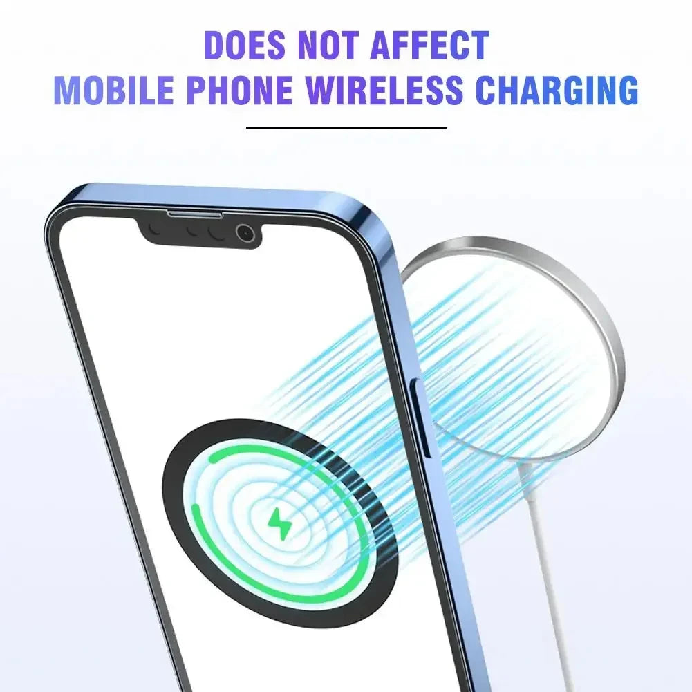 1/2/6Pcs for Magsafe Magnetic Metal Ring forPhone Universal Metal Sticker Support Wireless Charger Plate Sheet Magnet Car Holder