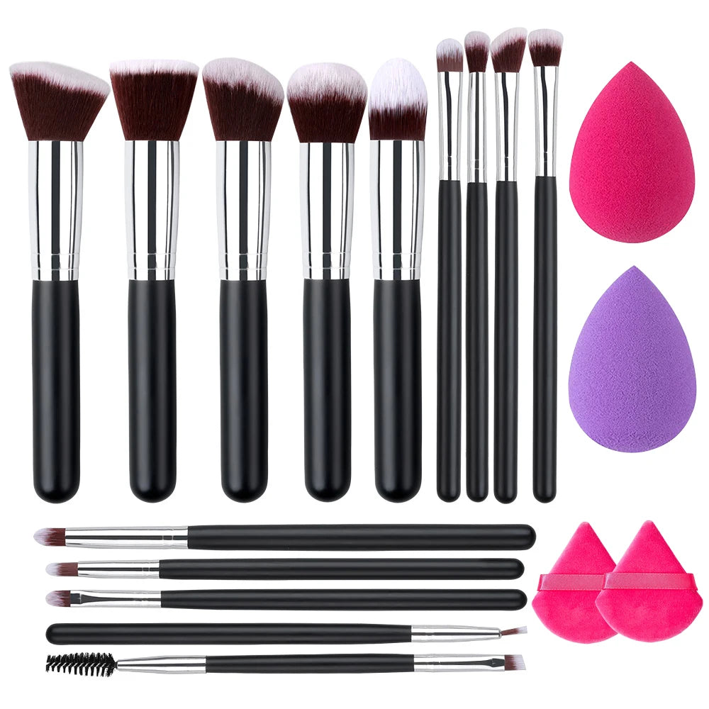 Professional Makeup Brushes Set 14-16Pcs Set Premium Syntheti Foundation Blending Face Powder Blush Eye Shadows Makeup Brush Kit
