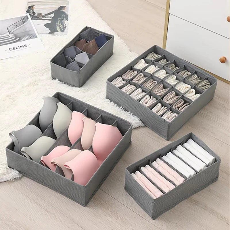 Fabric Drawer Storage Basket Household Pants Storage Artifact Jeans Storage Box Wardrobe Clothe Organizer Drawer Separator Boxe