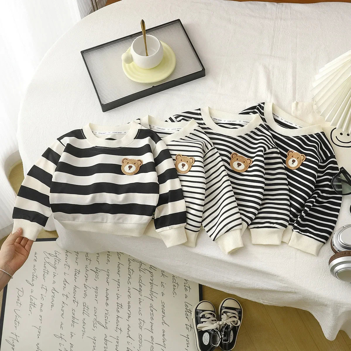 T-shirt Elastic Sweater Long Sleeve Pullover Tops Baby Children Clothing Children's Sweatshirt Kids Clothes Boys Girls