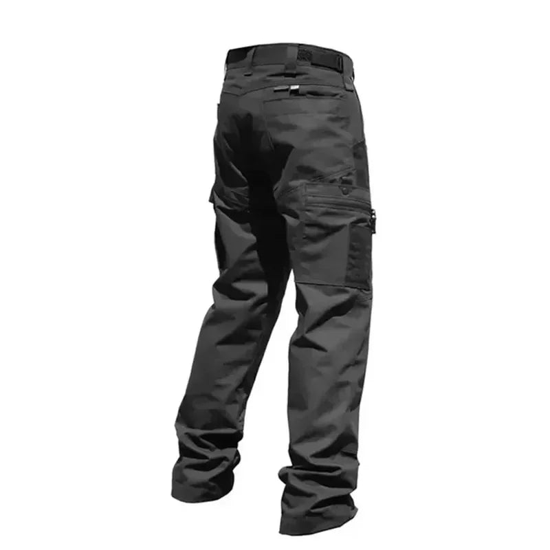 Outdoor Tactical Cargo Pants Men Dark Multicam Camo Multi-Pocket Durable Heavy Duty Work Trousers