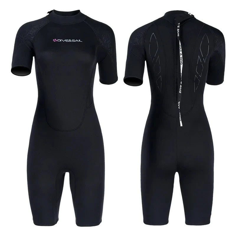 3MM Neoprene Wetsuit Women Surfing Thermal Protective Swimsuit Water Swimming Sport Diving Suit Beach Snorkeling Clothes