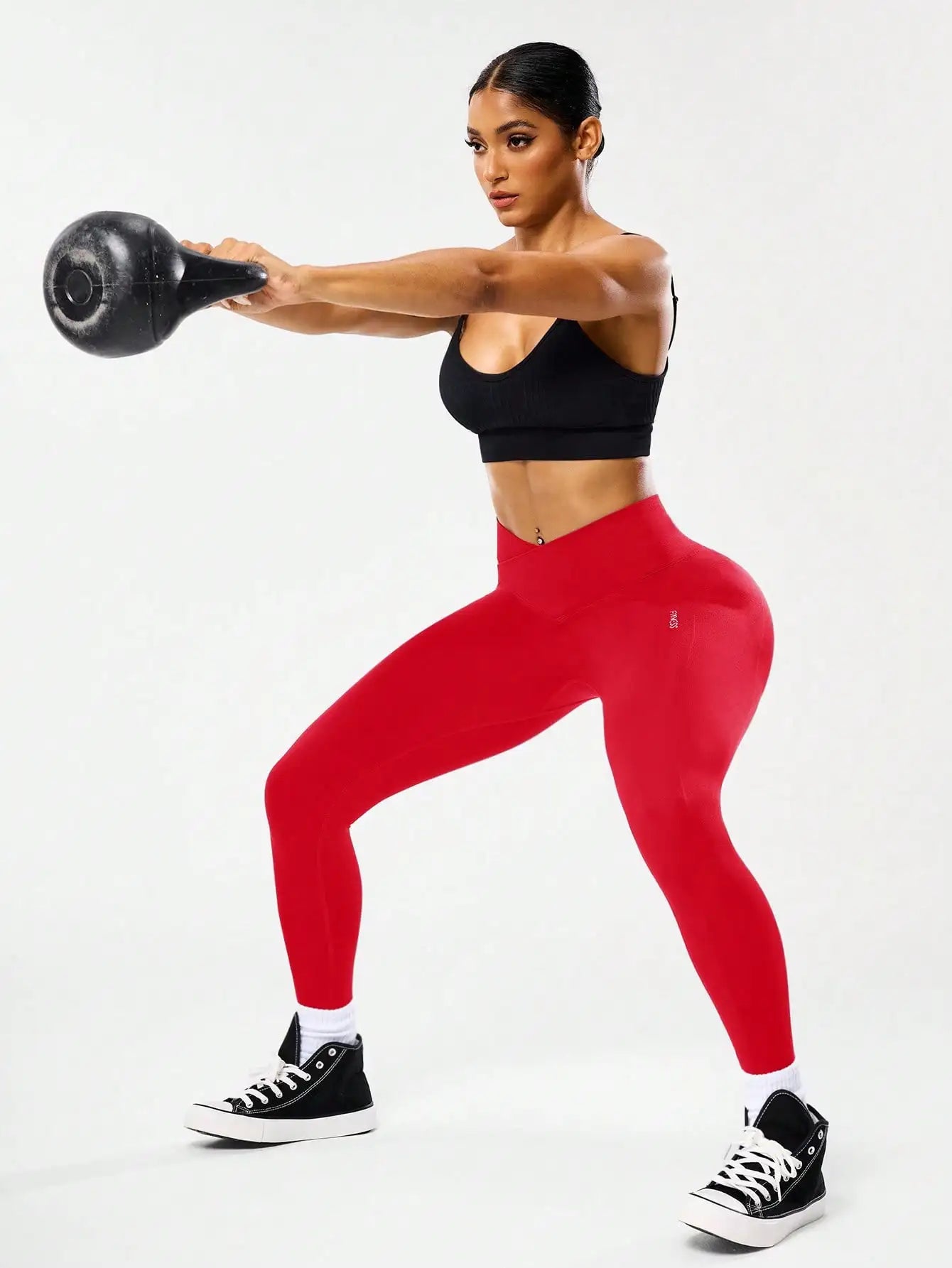 Bestselling Women's High-Waisted Tummy Control Peach Ass Running Fitness Leggings with V-Back, Breathable, Quick-Dry, and Lifted
