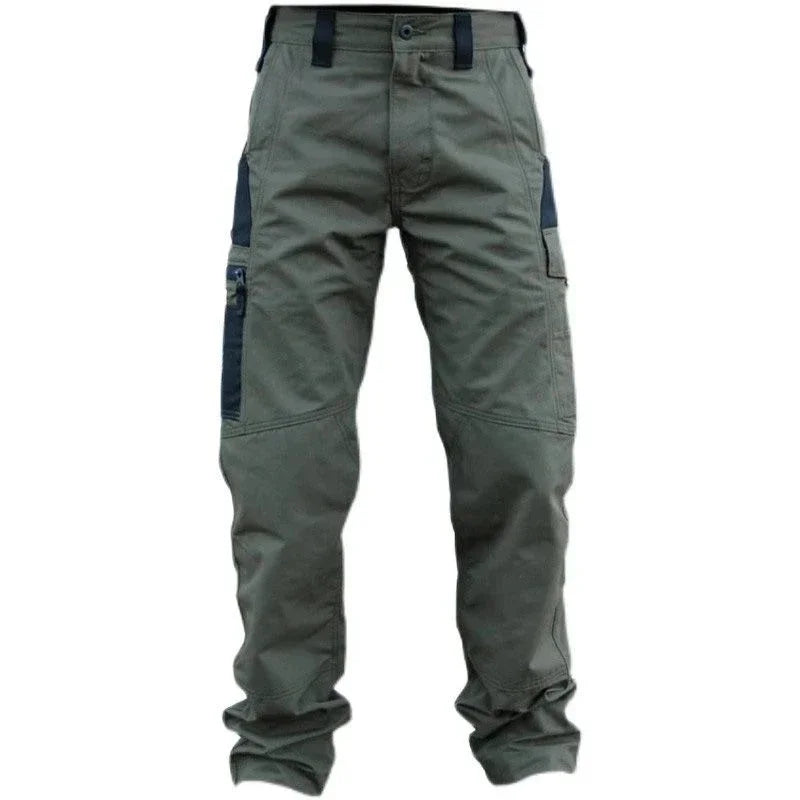 Outdoor Tactical Cargo Pants Men Dark Multicam Camo Multi-Pocket Durable Heavy Duty Work Trousers