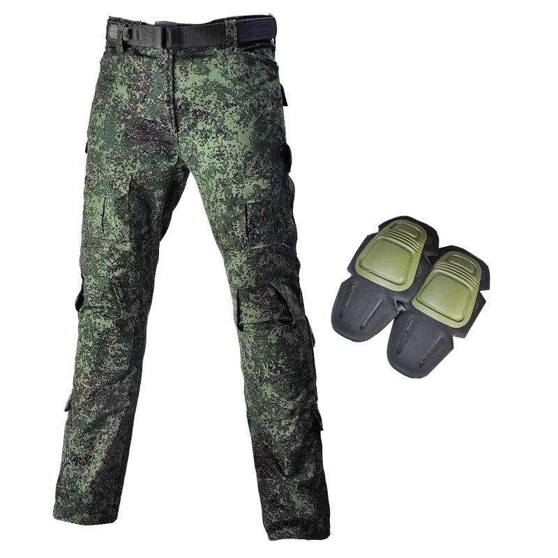 Men Tactical Pants +pads Outdoor Ripstop Cargo Pants Working Hiking Pants Men's Fishing Trekking Trousers Hunting Clothes