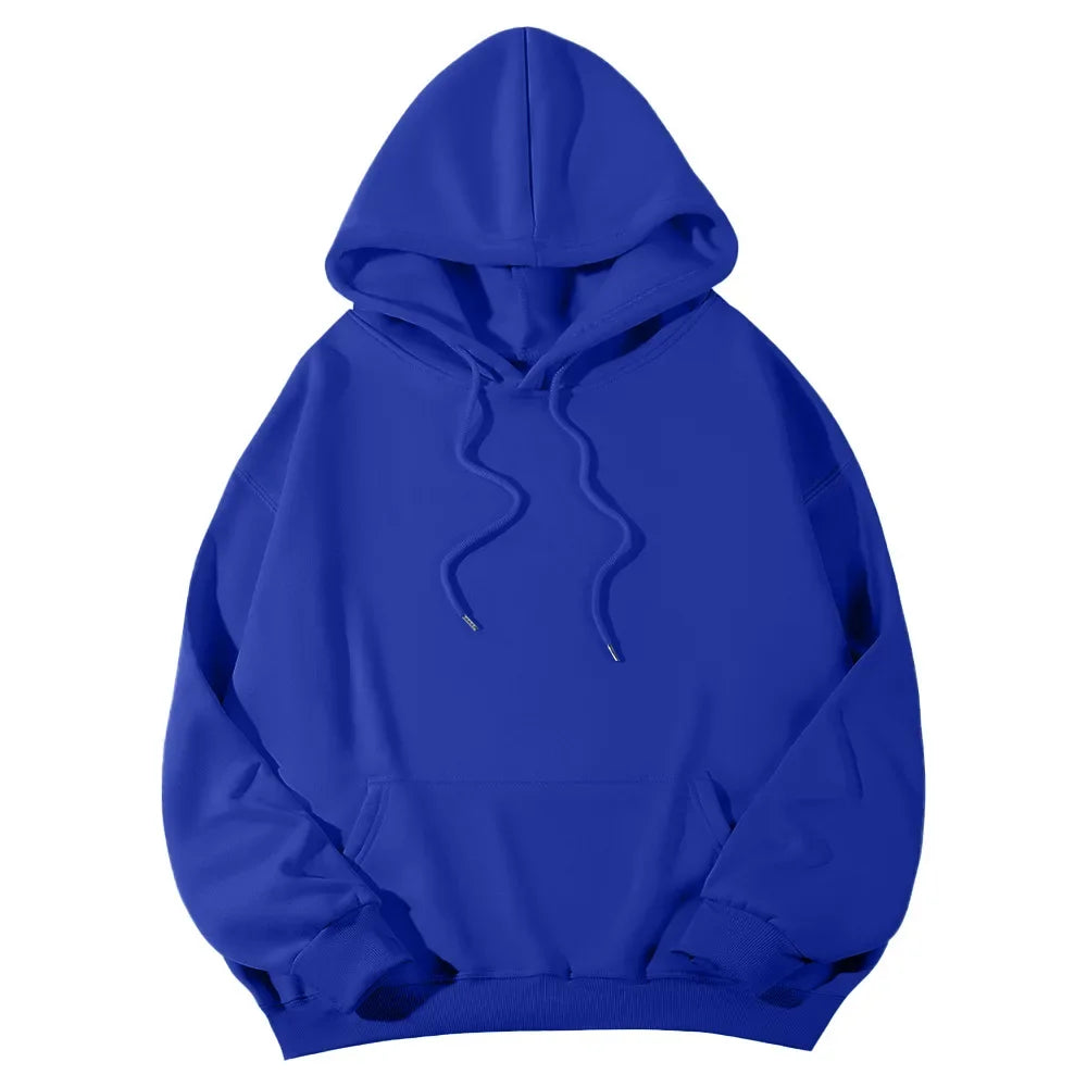 2026 Men's wide Hood Sweatshirt European and American men's and men Sweatshirt Solid Harajuku Long Sleeve Female Loose male Coat