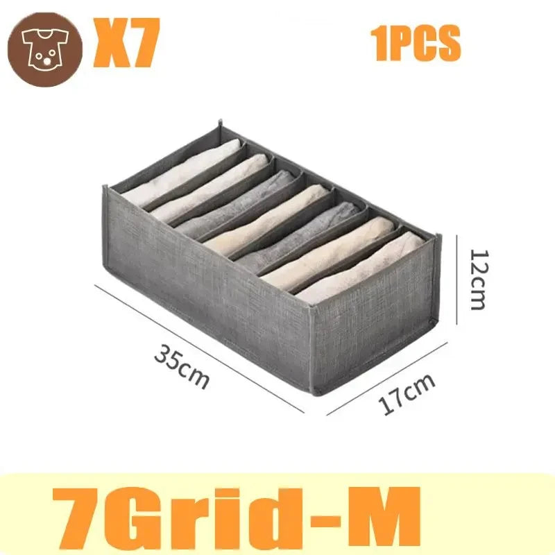 Fabric Drawer Storage Basket Household Pants Storage Artifact Jeans Storage Box Wardrobe Clothe Organizer Drawer Separator Boxe