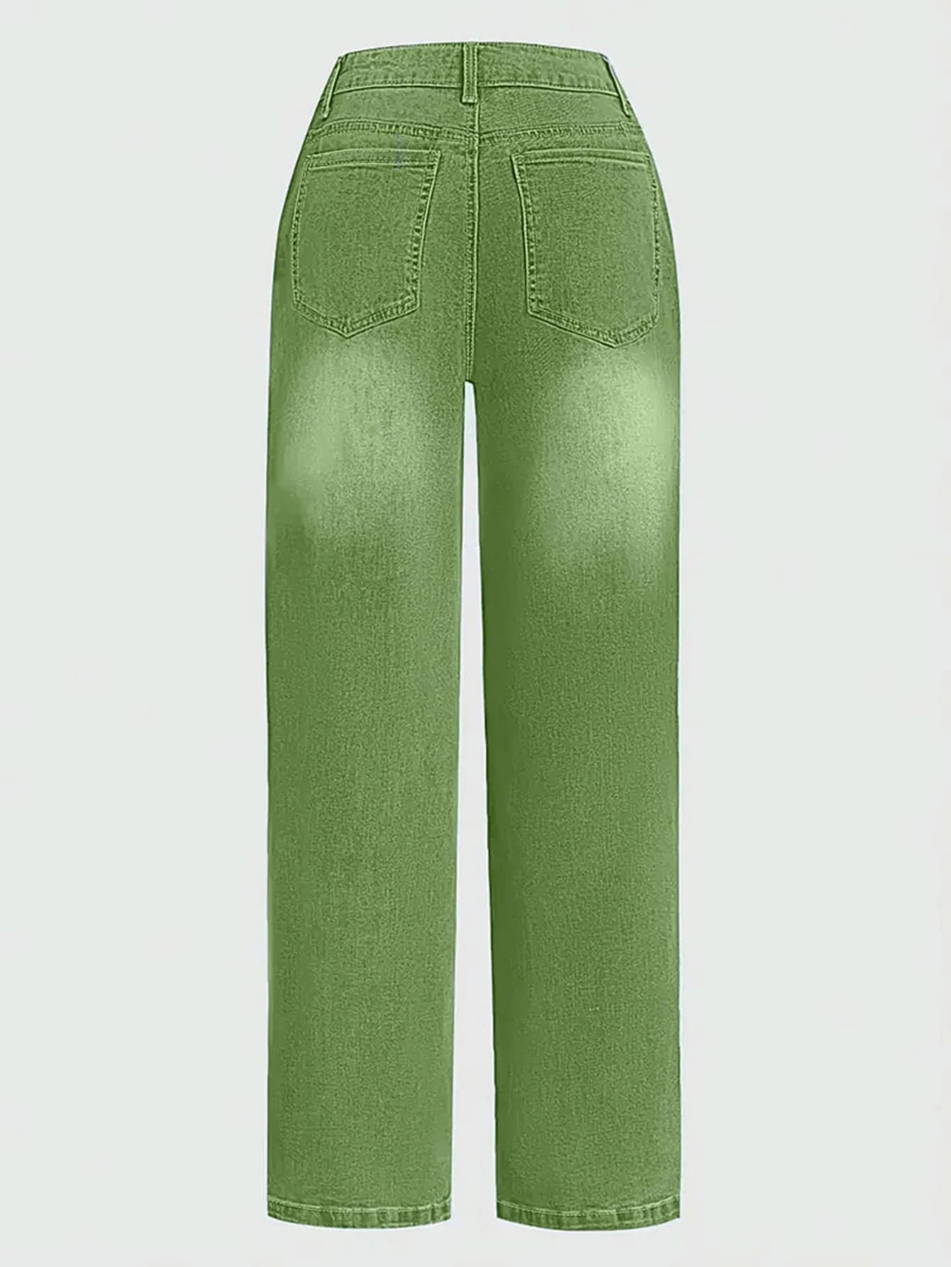 New Women's Multi-Button Wide Leg Casual Jeans - High-Quality Denim Pants for Stylish Comfort