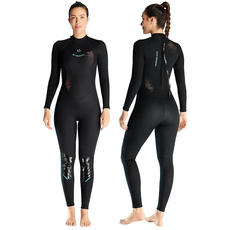 3MM Neoprene Wetsuit Women Surfing Thermal Protective Swimsuit Water Swimming Sport Diving Suit Beach Snorkeling Clothes