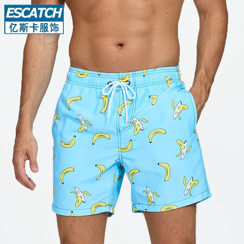 Quick-drying swimwear men beach shorts men's swimming trunks suit bath man holiday shorts quarter-print swimming trunk swimsuit