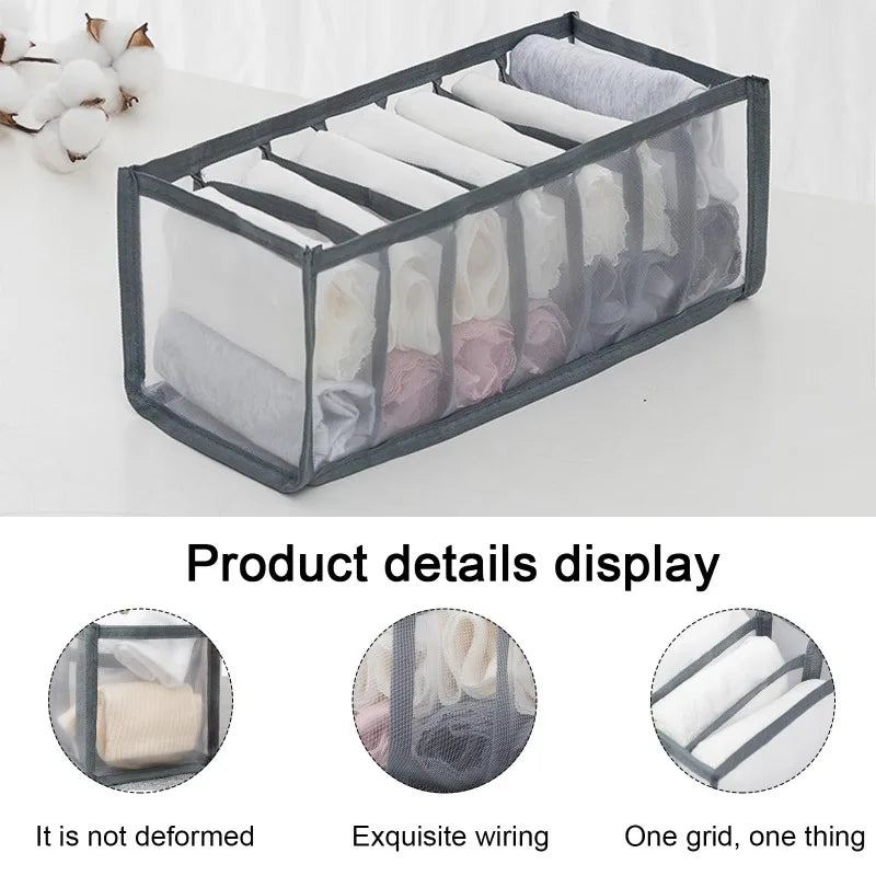 Fabric Drawer Storage Basket Household Pants Storage Artifact Jeans Storage Box Wardrobe Clothe Organizer Drawer Separator Boxe
