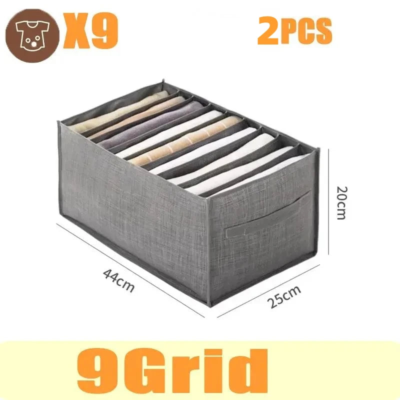 Fabric Drawer Storage Basket Household Pants Storage Artifact Jeans Storage Box Wardrobe Clothe Organizer Drawer Separator Boxe