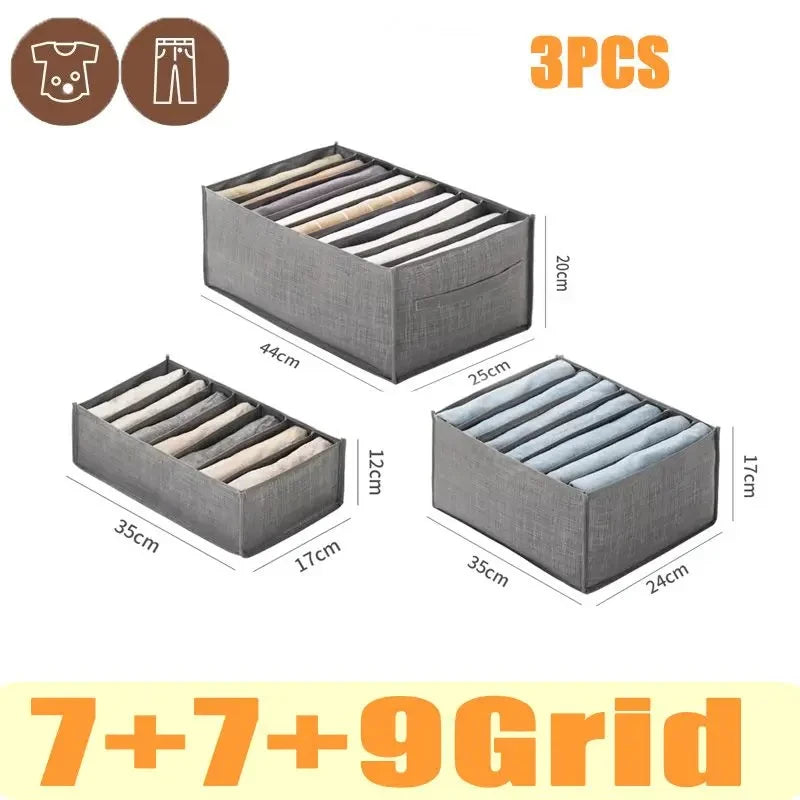 Fabric Drawer Storage Basket Household Pants Storage Artifact Jeans Storage Box Wardrobe Clothe Organizer Drawer Separator Boxe