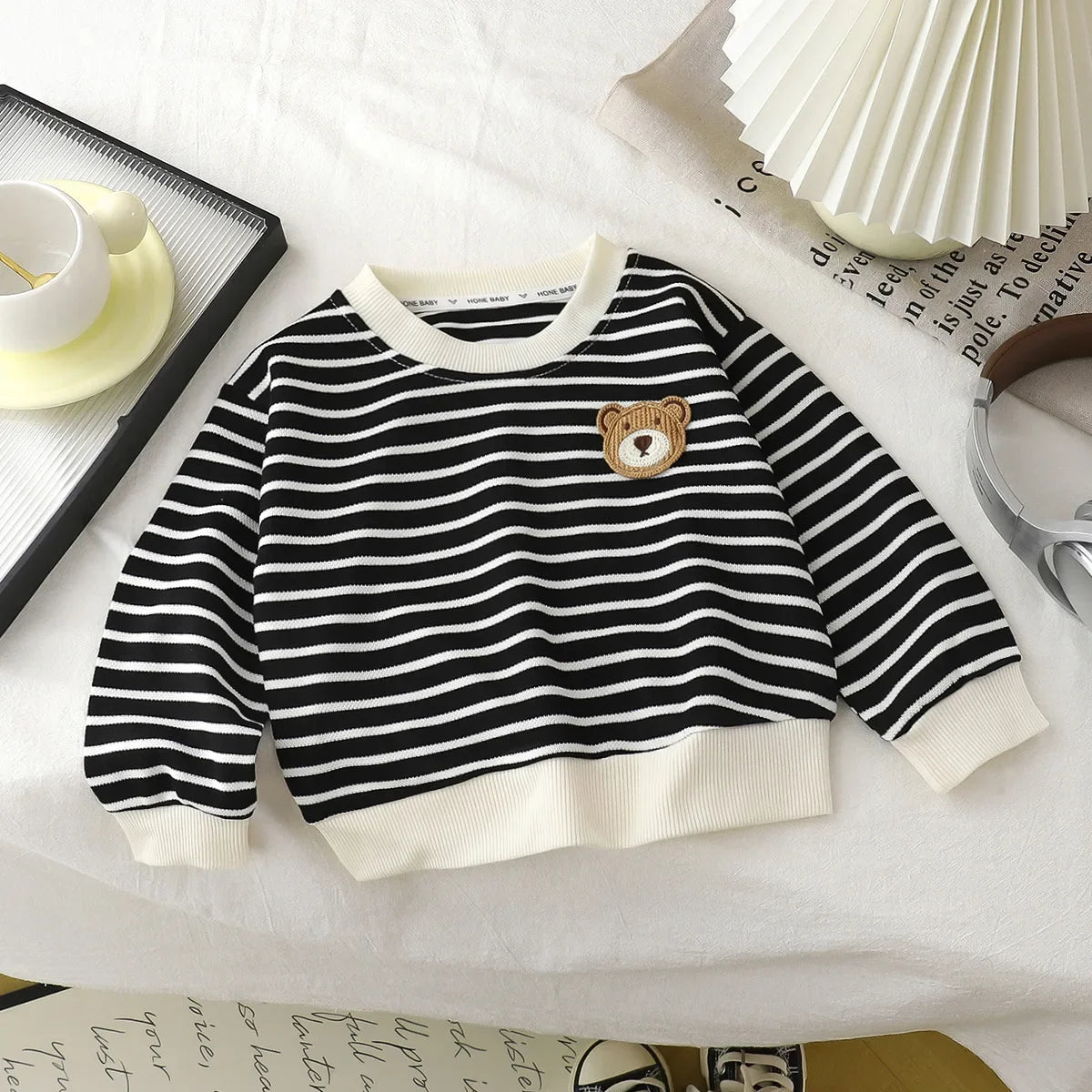 T-shirt Elastic Sweater Long Sleeve Pullover Tops Baby Children Clothing Children's Sweatshirt Kids Clothes Boys Girls