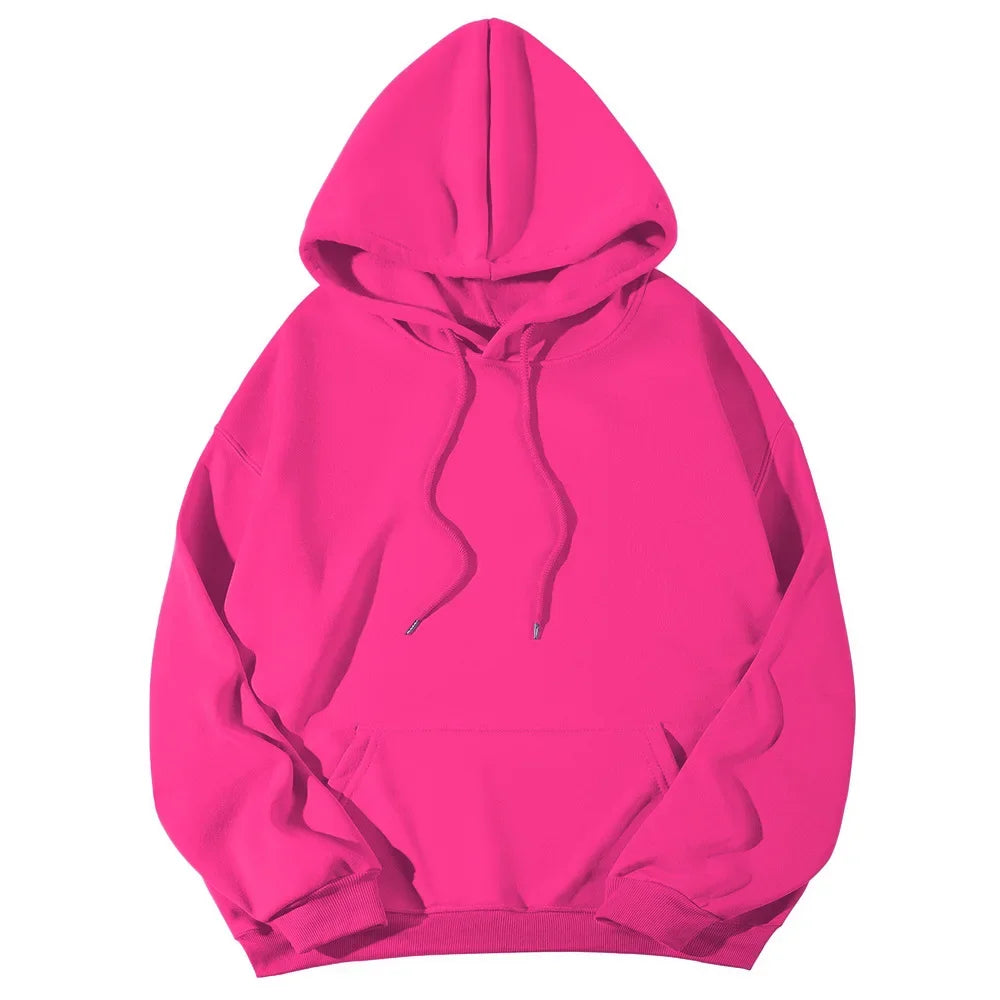 2026 Men's wide Hood Sweatshirt European and American men's and men Sweatshirt Solid Harajuku Long Sleeve Female Loose male Coat