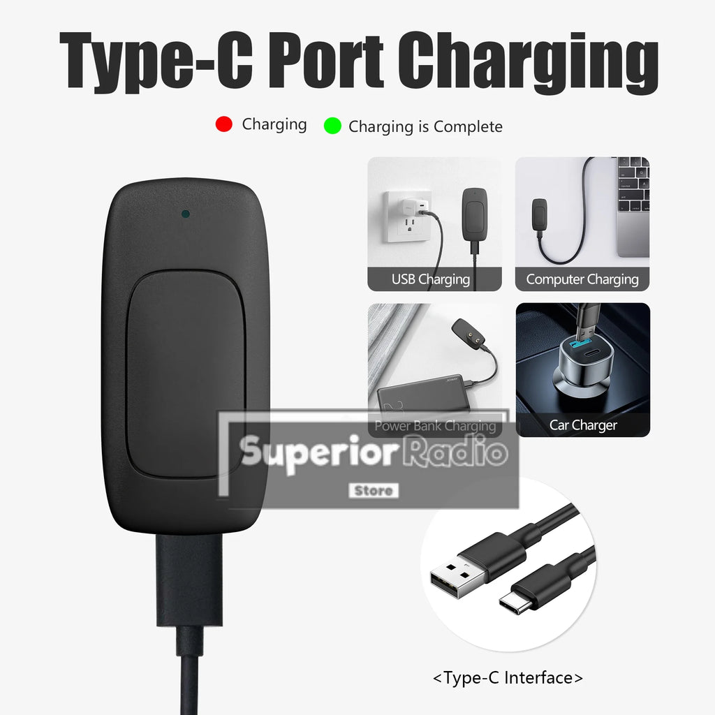 Walkie Talkie Bluetooth Wireless Programmer Plug & Play No Driver Issue Phone APP Programming for Baofeng DM-32 UV-5R BF-T20D