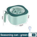 4 In 1 Seasoning Box with Spoon Spice Jar Multi Compartment Salt Pepper Spice Jars Pots Kitchen Accessories Condiment Container