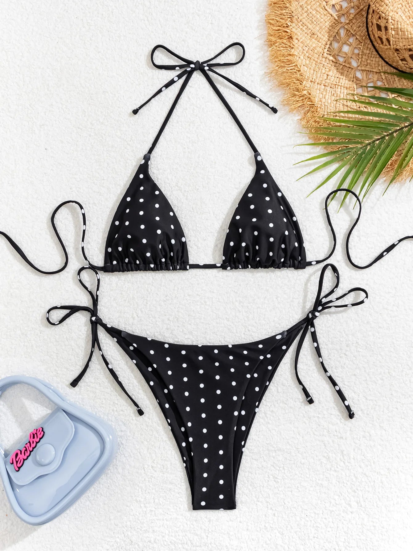 2026 New Women's Bikini Set  Adjustable Tie Side Bandage Swimwear High-End Sexy Two-Piece Bathing Suit Summer Beach Push Up
