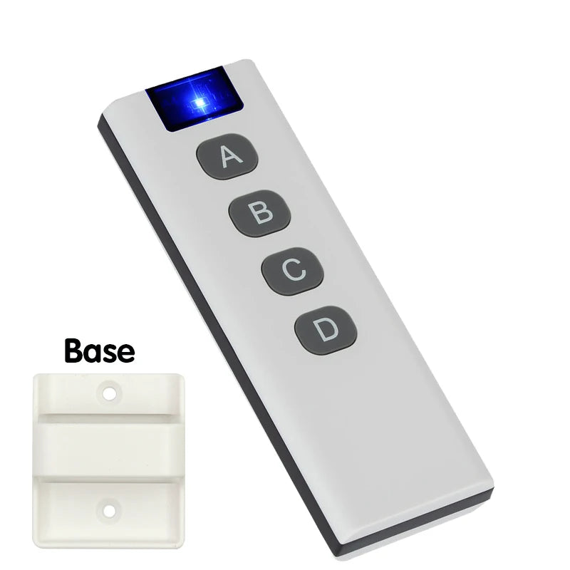 433Mhz Wireless Smart Light Wall Switch with Remote Control Touch Wall Panel Mini Relay Receiver 220V 10A for Home Led Lamp Fan