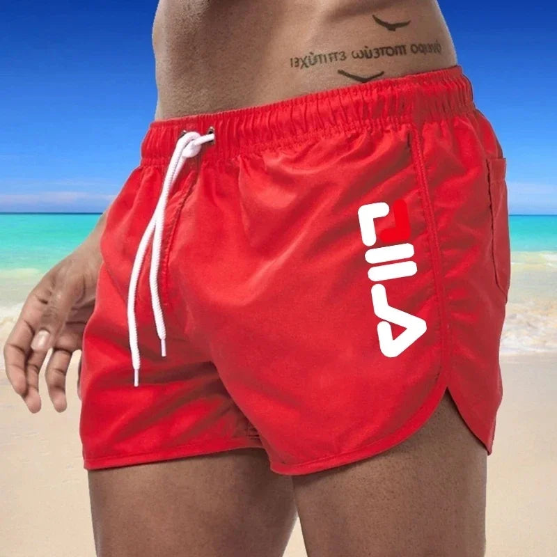New Summer Men's Swimwear Breathable Board Shorts Male Surfing Swimsuit Fitness Training Shorts Casual Printed Beach Short Pants