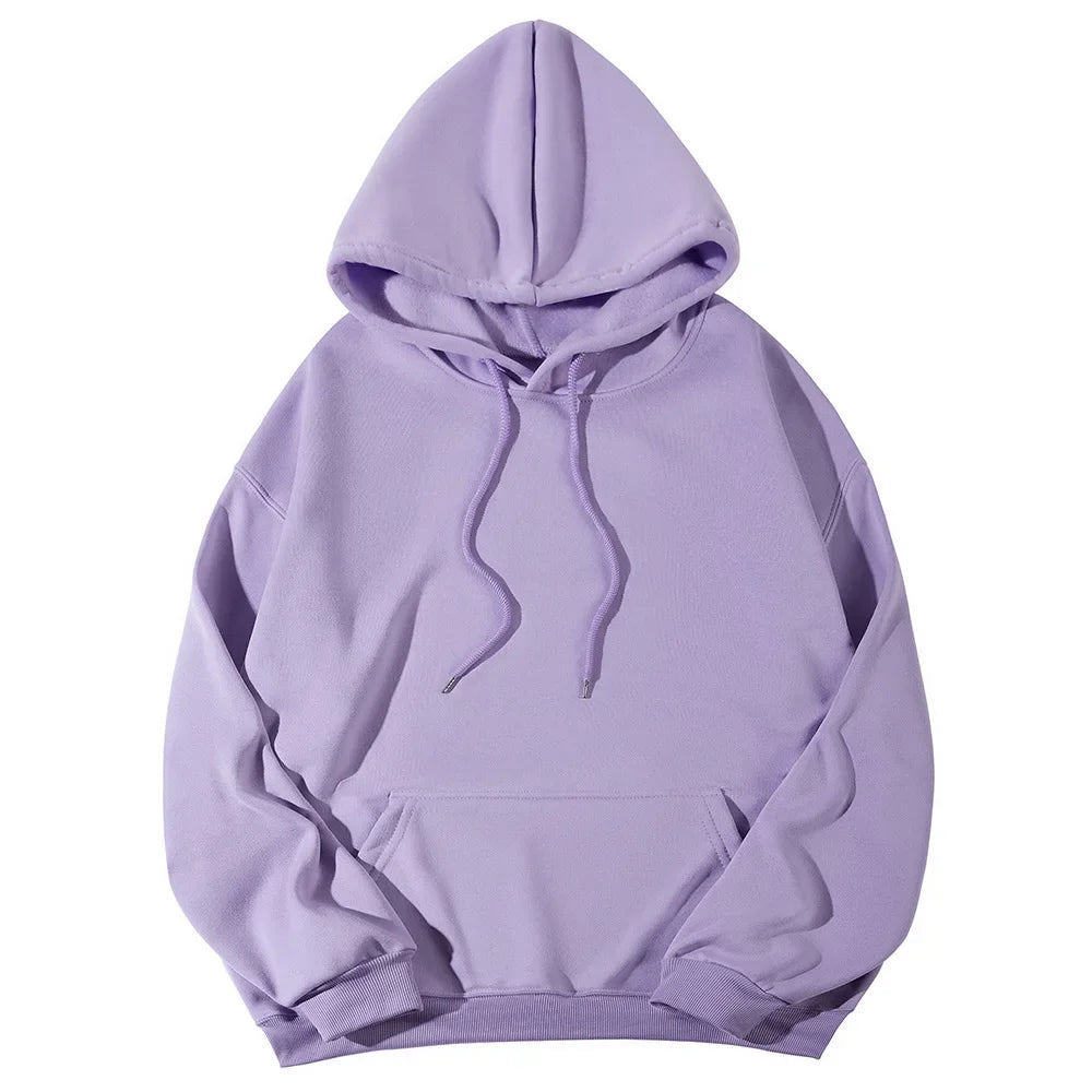 2026 Men's wide Hood Sweatshirt European and American men's and men Sweatshirt Solid Harajuku Long Sleeve Female Loose male Coat