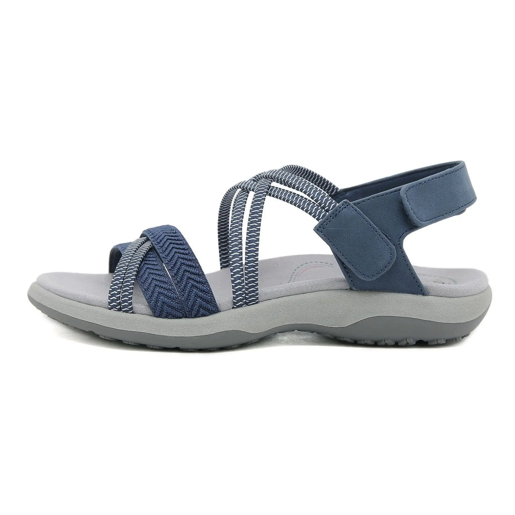 Women'S Summer Sandals Fashion Open Toe Solid Color Elastic Sports Sandals Breathable Non Slip Outdoor Shoes
