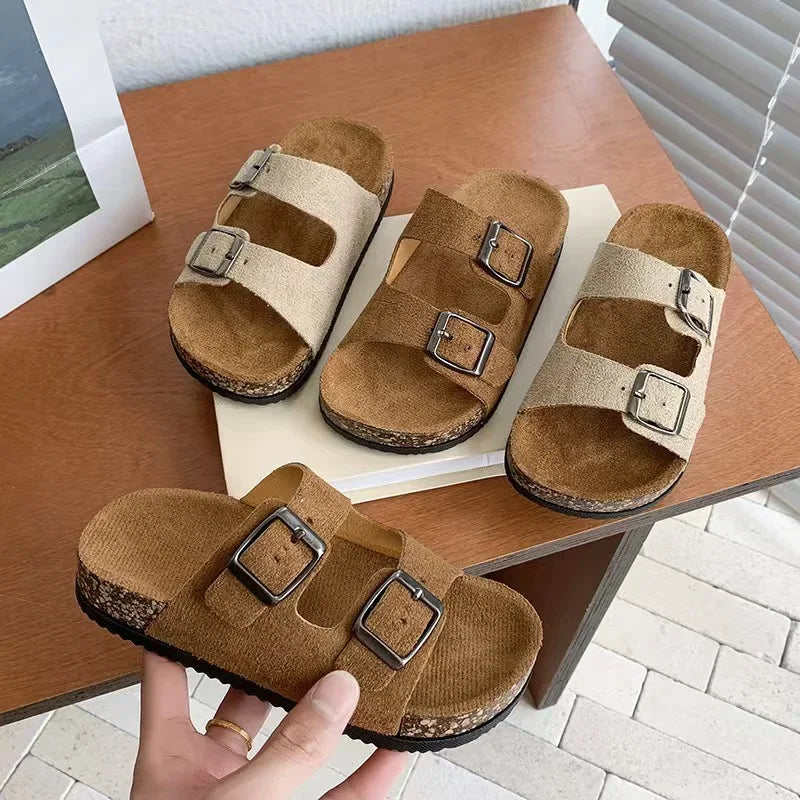 2026 Children Sandals for Girls Boys Summer New Fashion Korean Style Soft Sole Anti-slippery Versatile Chic Open-toe Beach Shoes