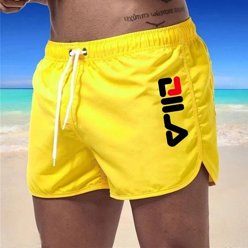 New Summer Men's Swimwear Breathable Board Shorts Male Surfing Swimsuit Fitness Training Shorts Casual Printed Beach Short Pants