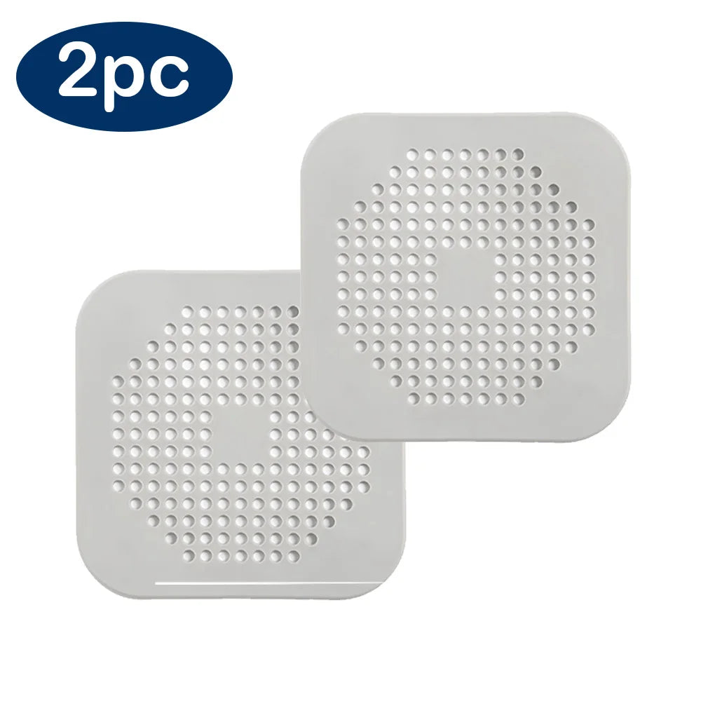 Shower Drain Cover Hair Catcher Flat Silicone Plug Stopper for Bathroom Kitchen Sink Bathtub Strainer TPR Protector
