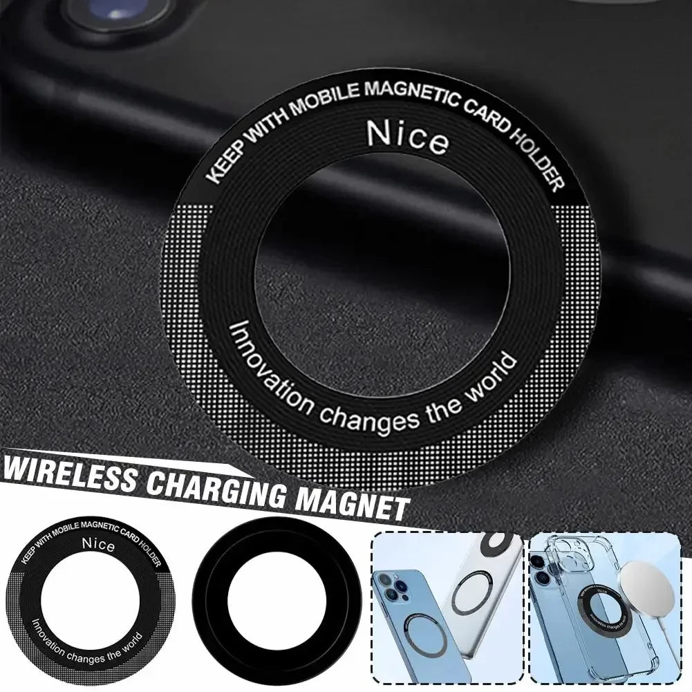1/2/6Pcs for Magsafe Magnetic Metal Ring forPhone Universal Metal Sticker Support Wireless Charger Plate Sheet Magnet Car Holder