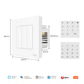 ZigBee Star Ring Smart Light Push Button Switch Scene Switch 6Gang Wall Switch Neutral Wire Required Work With Alexa Google Home