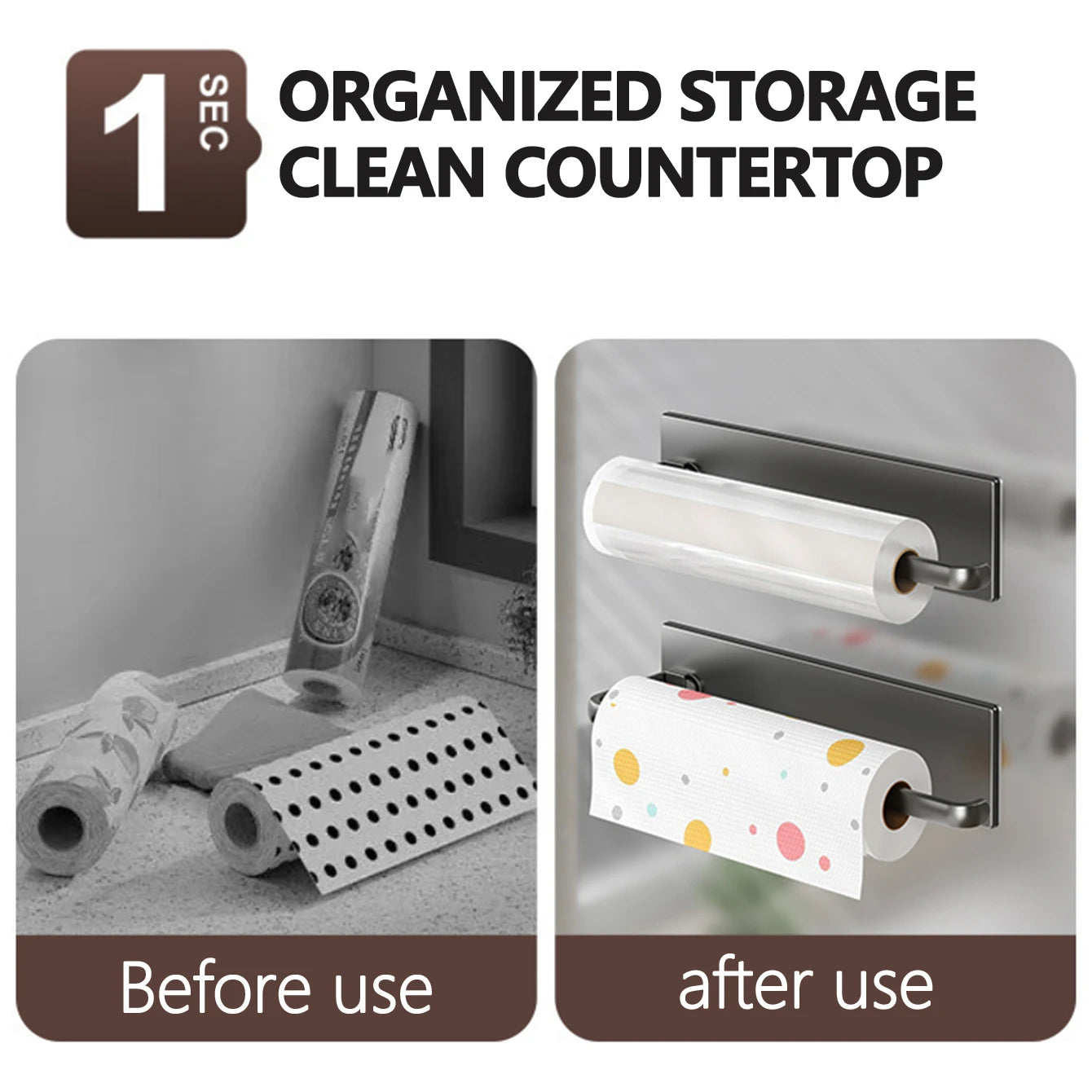 Magnetic tissue holder for kitchen refrigerator, kitchen tissue holder, non drilling paper roll holder, kitchen towel holder