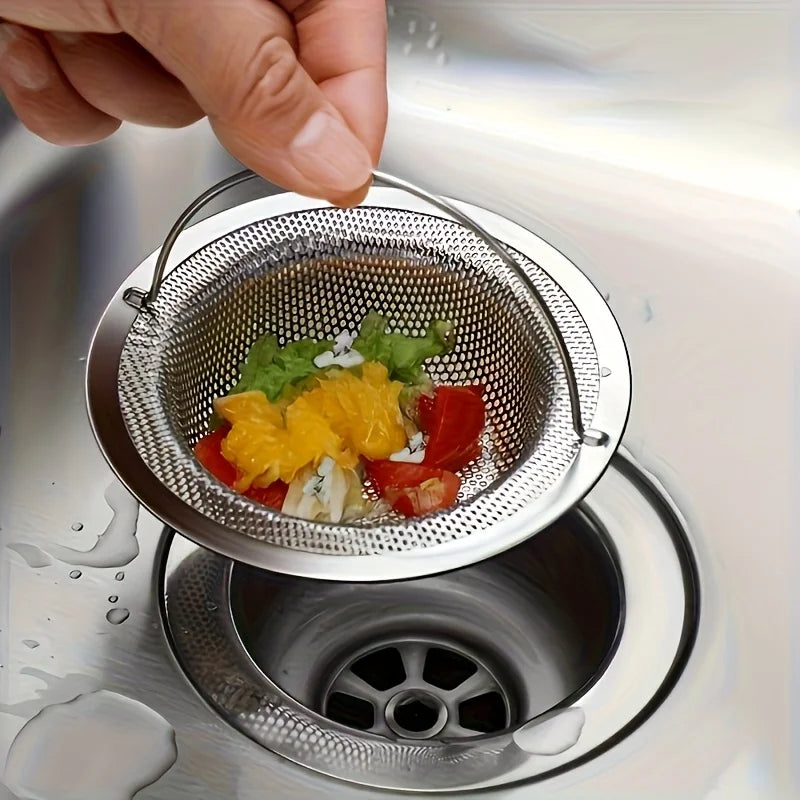 1 piece stainless steel sink filter with handle suitable stainless steel material, perfect and kitchen sink filter