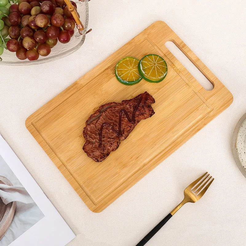 WXCOO Double-Sided Chopping Board Bamboo Cutting Board Natural Moso Bamboo Anti-Mold Kitchen Bamboo Board Household Tools