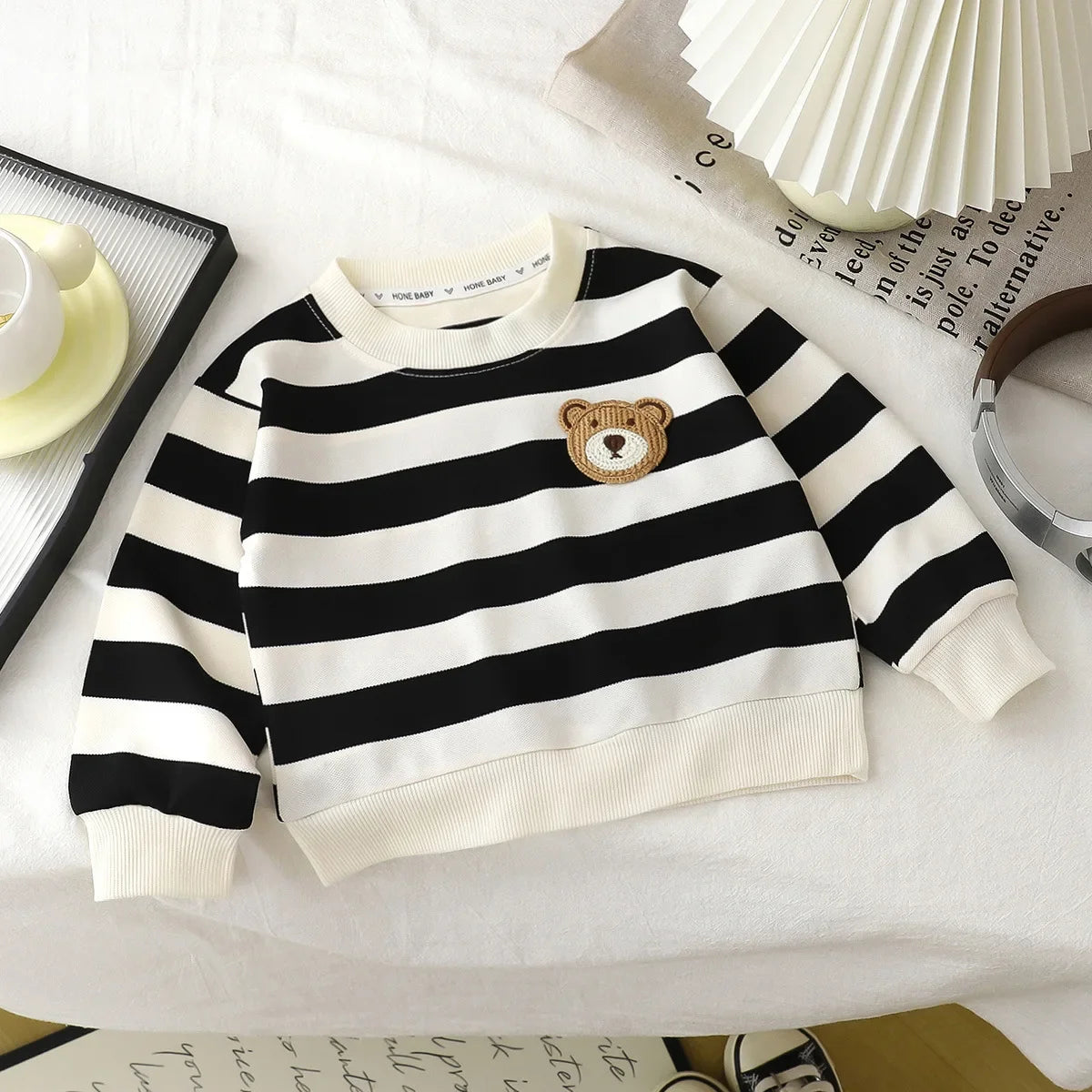 T-shirt Elastic Sweater Long Sleeve Pullover Tops Baby Children Clothing Children's Sweatshirt Kids Clothes Boys Girls
