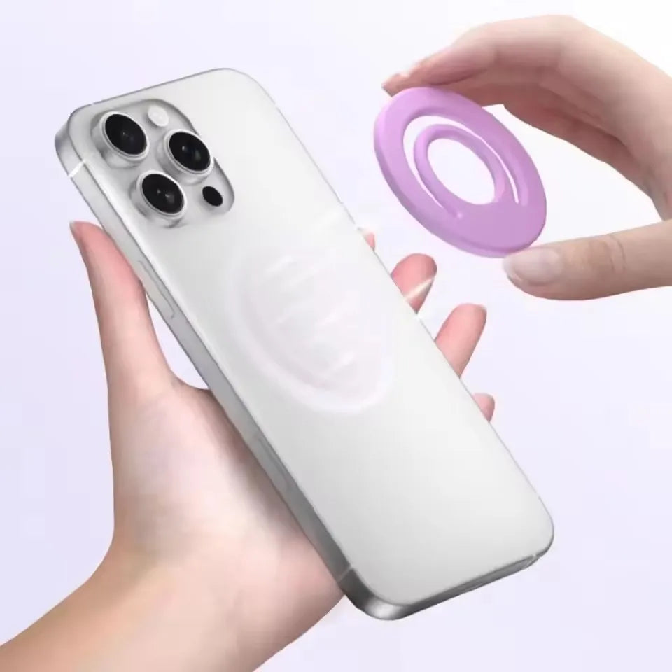 Magnetic Circular Grip Phone Holder Silicone Magnetic Finger Ring for MagSafe Phone Ring Holder Strap Mobile Phone Accessories
