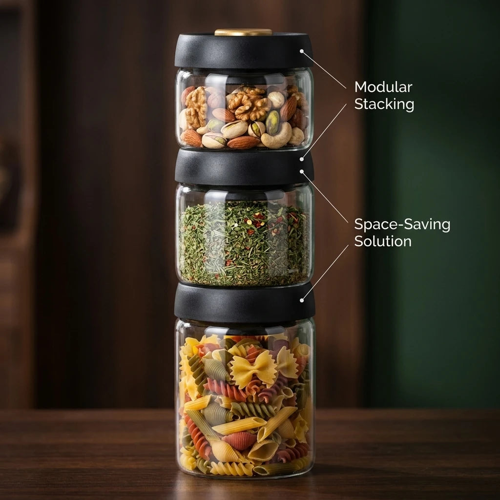 Economic 500ml Vacuum Sealed Jug Coffee Beans Glass Airtight Canister Food Grains Candy Keep Fresh Storage Kitchen Accessories