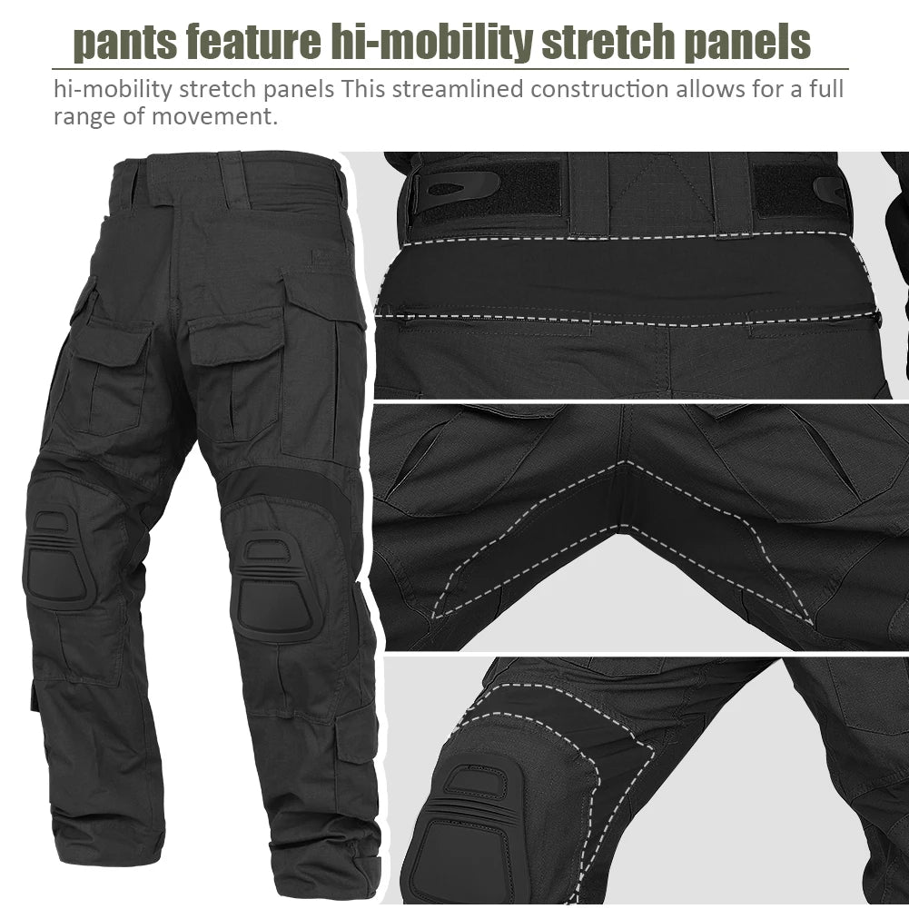 G3 Combat Uniform Tactical Sets Combat Shirt Cargo Pants Mens Multicam Suit Trainning Hiking Hunting Clothes Wear-resisting Suit